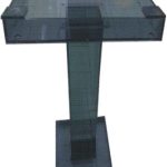 Smoke Colour Acrylic Podium-Slim Pillar